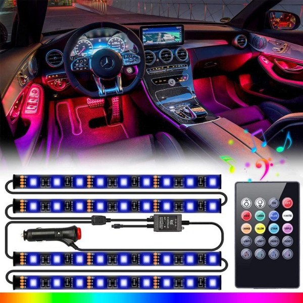 Автомобильная RGB led подсветка LED AMBIENT HR-01678, RGB подсветка для авто, влагозащитная