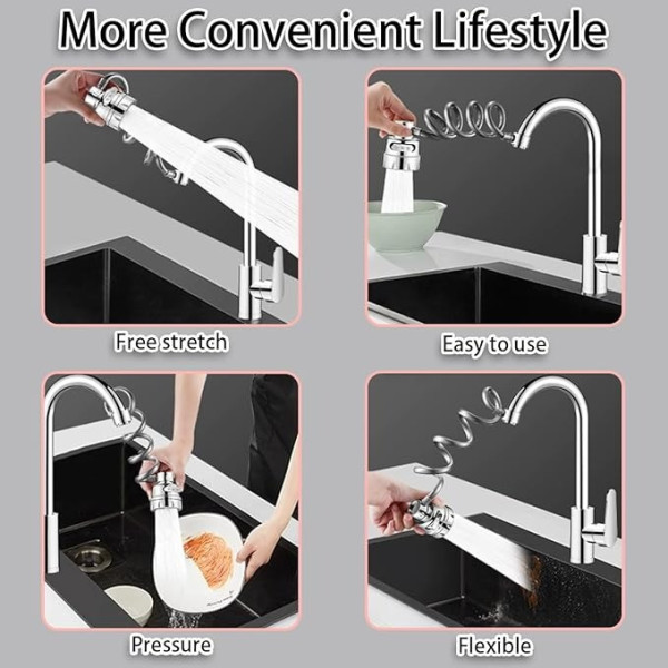 Аэратор для смесителя с поворотом на 360° water tap AND LY-789