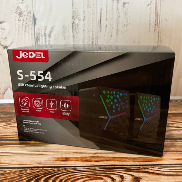 Колонки JEDEL S554 для ПК та ноутбуків RGB 2.0 з USB