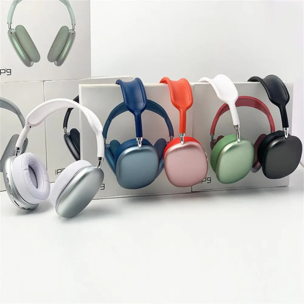 Беспроводные наушники Macaron P9 Max Bluetooth стерео наушники с кейсом и функцией MP3