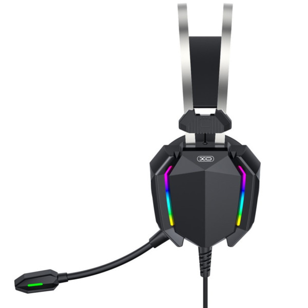Ігрова гарнітура XO GE-07 Black AUX USB навушники провідні повнорозмірні