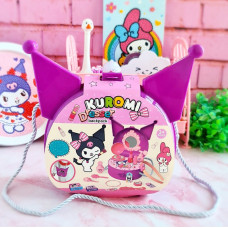 Косметичний набір Kuromi для дітей 26 предметів у кейсі Рожевий