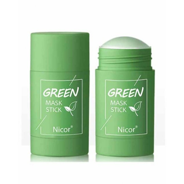 Маска стик для лица от черных точек и акне Green Mask Stick Зеленого цвета