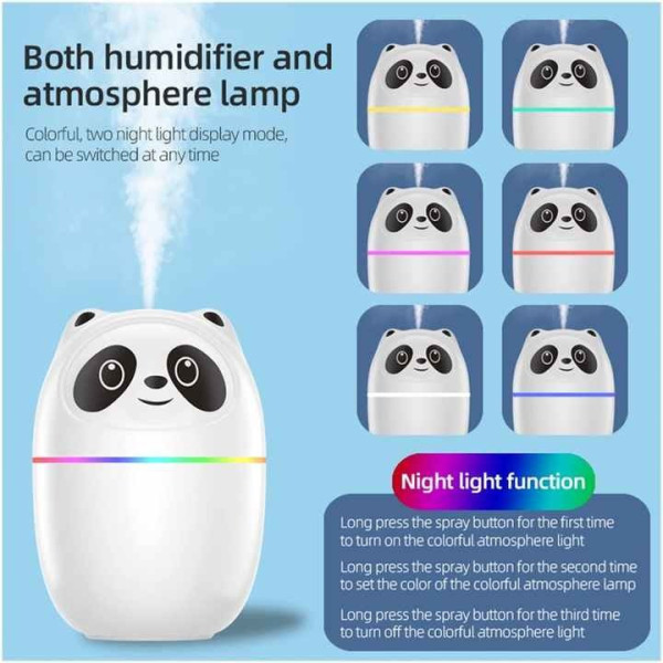 Ультразвуковой увлажнитель воздуха Panda Mist XS-168 для детей с подсветкой Белый