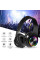 Бездротові навушники B39 з підсвіткою RGB з мікрофоном Bluetooth гарнітура Black/White