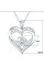 Женское ожерелье с кулоном в форме сердца Heart из циркония Серебристый