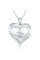 Женское ожерелье с кулоном в форме сердца Heart из циркония Серебристый