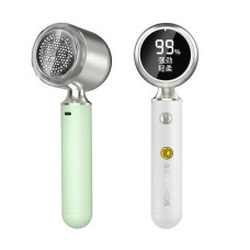 Машинка аккумуляторная для удаления катышек с индикатором заряда Lint Remover Зеленая/ Белая