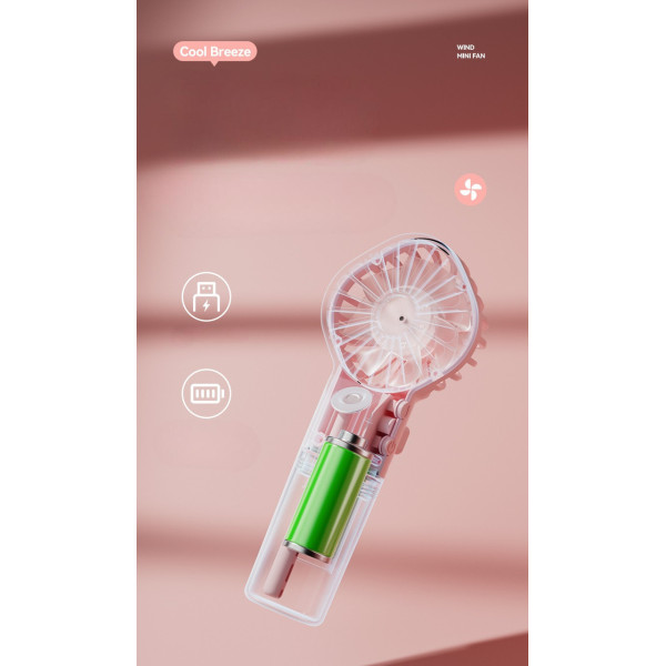 Маленький вентилятор Handy Fan LY-598 аккумуляторный с распылением воды