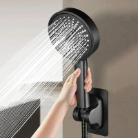 Лейка для душа Shower set насадка с держателем / набор  держатель и шланг Черная