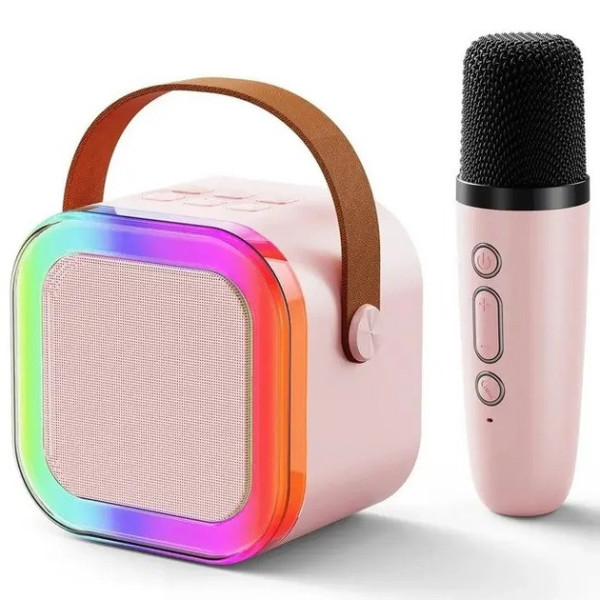 Караоке колонка з RGB-підсвіткою Дитячий мікрофон K1 для караоке з Bluetooth-колонкою і LED-підсвіткою