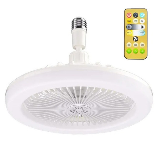 Вентилятор люстра в патрон LED Multi-Function Fan Light универсальный потолочный Белый