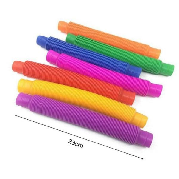Пластиковые эластичные трубы Антистрессовые игрушки S Fidget Pop Tube, набор из 12 пластиковых эластичных труб