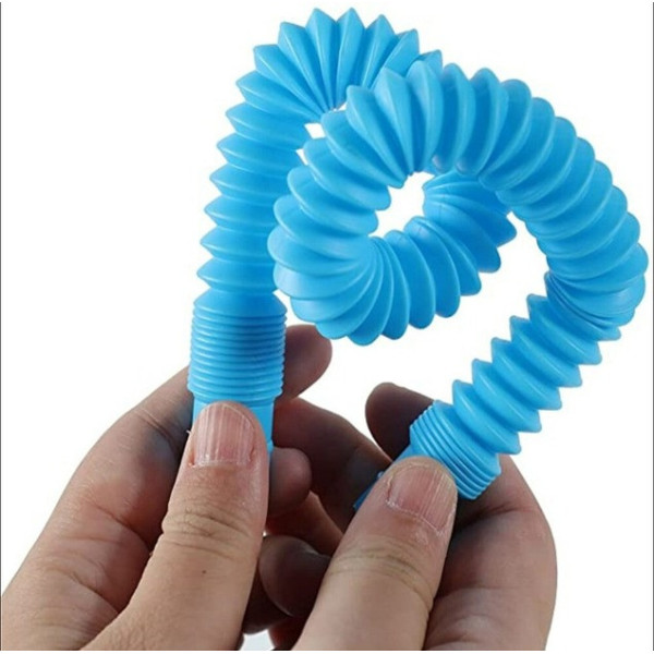 Пластиковые эластичные трубы Антистрессовые игрушки S Fidget Pop Tube, набор из 12 пластиковых эластичных труб