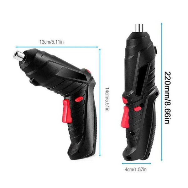 Мини электроотвертка аккумуляторная с насадками в кейсе USB / Шуруповерт Onkel.J 48в1