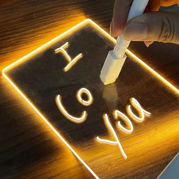 Светодиодная доска для заметок с маркером от USB12,5x17,5 см LAMP 3D / Светильник ночник для рисунков