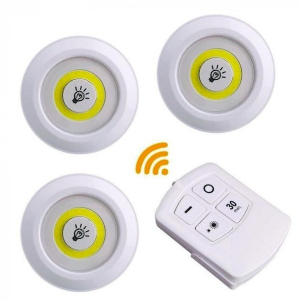 Комплект настінних світильників  Light with Remote Control Setс зручним керуванням від пульта (3 світильники)
