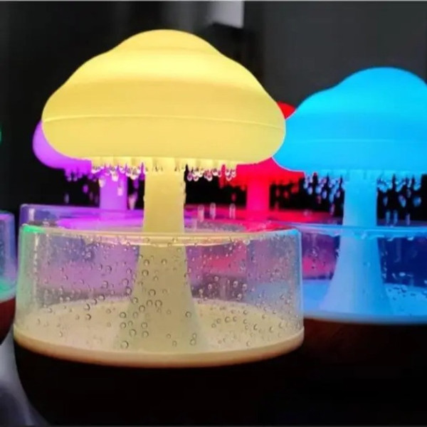 Ночник увлажнитель с эффектом дождя Cloud Rain Humidifier Диффузор и увлажнитель воздуха в комнату