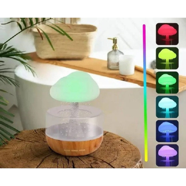 Ночник увлажнитель с эффектом дождя Cloud Rain Humidifier Диффузор и увлажнитель воздуха в комнату
