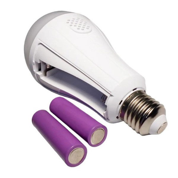 Світлодіодна акумуляторна лампа D8442/LED-лампочка з патроном Е27 20 W + 2 акумулятори