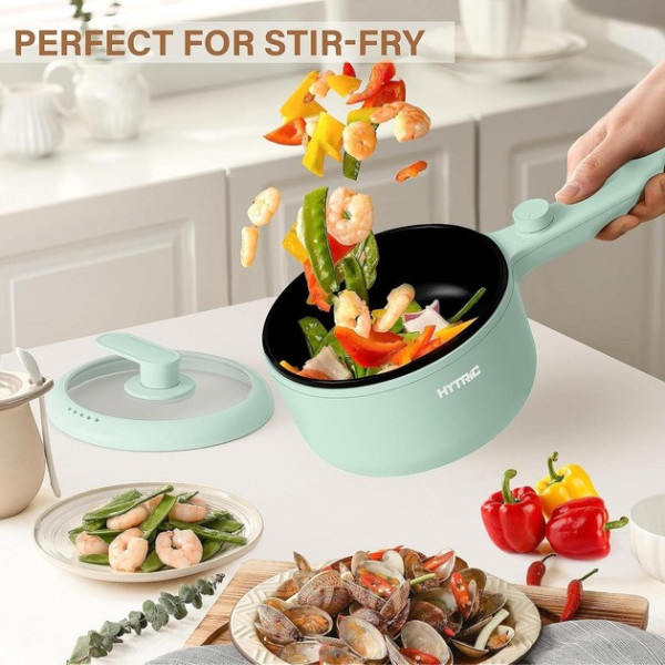 Кастрюля электрическая 1,5л 20см 600Вт Electric Cooking Pot 220Вт Green