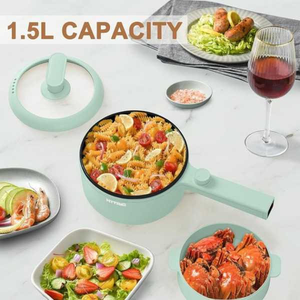 Кастрюля электрическая 1,5л 20см 600Вт Electric Cooking Pot 220Вт Green