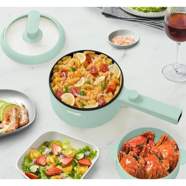 Кастрюля электрическая 1,5л 20см 600Вт Electric Cooking Pot 220Вт Green