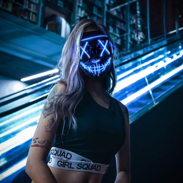 Неоновая маска Purge Mask Судная ночь ABC судная ночь
