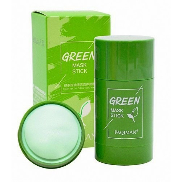 Маска стик для лица от черных точек и акне Green Mask Stick Зеленого цвета