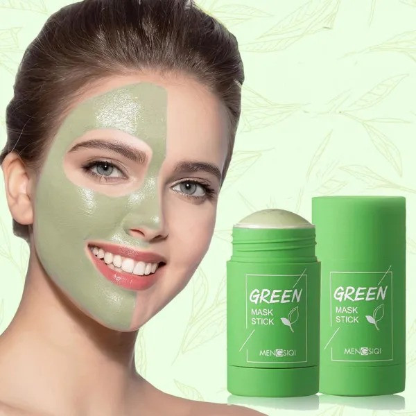 Маска стик для лица от черных точек и акне Green Mask Stick Зеленого цвета