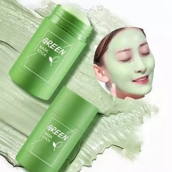 Маска стик для лица от черных точек и акне Green Mask Stick Зеленого цвета