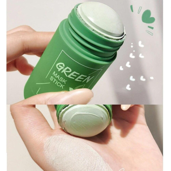 Маска стик для лица от черных точек и акне Green Mask Stick Зеленого цвета