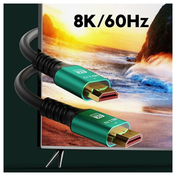 Кабель HDMI 2.1 HD2.1V 1.5 м для 4K/120 Гц і 8K/60 Гц, підтримка eARC