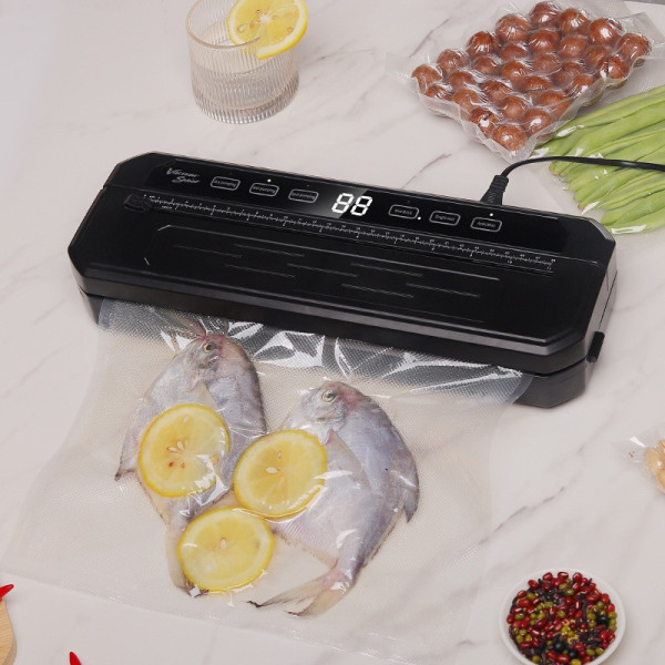 Вакууматор для продуктов автоматический с сенсорным управлением AND LY-88, 30 см, черный