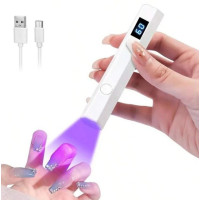 УФ LED-лампа-ліхтарик для сушіння нігтів, акумуляторна, USB, 3 W, з таймером і дисплеєм
