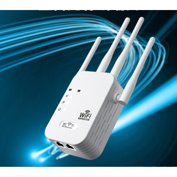 Усилитель Wi-Fi сигнала 2.4 ГГц 300 Мбит/с 4 антенны режимы AP WPS LAN