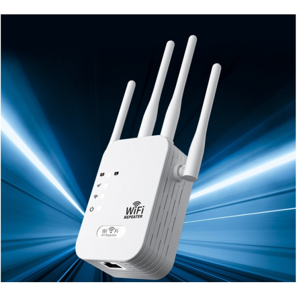 Усилитель Wi-Fi сигнала 2.4 ГГц 300 Мбит/с 4 антенны режимы AP WPS LAN