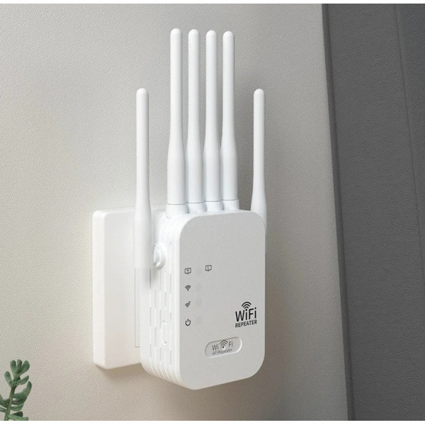 Дводіапазонний Wi-Fi репітер 2.4 5 ГГц 1200 Мбіт/с 6 антен RJ45 режим AP