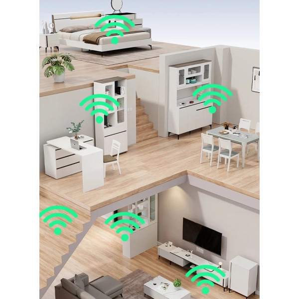 Дводіапазонний Wi-Fi репітер 2.4 5 ГГц 1200 Мбіт/с 6 антен RJ45 режим AP