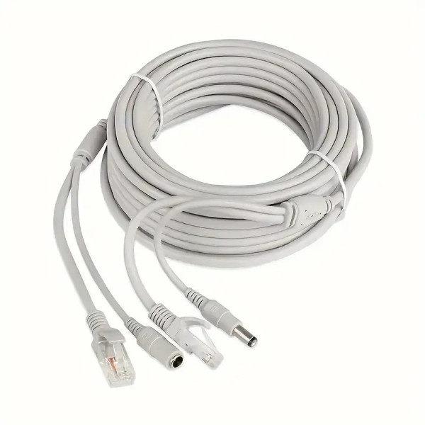 Комбінований мідний кабель RJ45 і DC для систем відеоспостереження 20 м