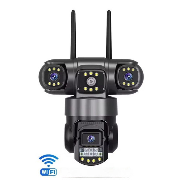 Уличная IP камера V380 SC28-W 12 МП 4 объектива поддержка V380 PRO