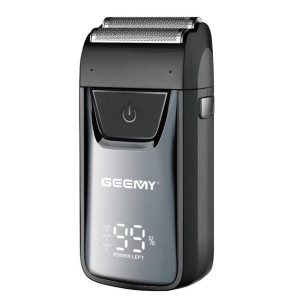 Аккумуляторная электробритва Geemy GM-9012 шейвер для сухого бритья с дисплеем