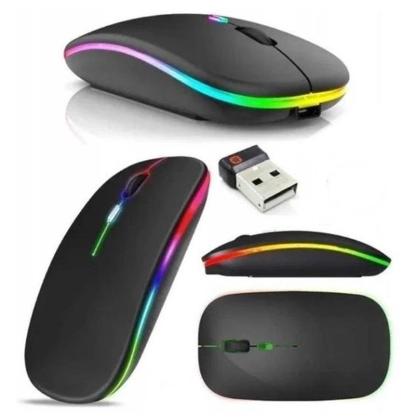 Бездротова Bluetooth USB-миша PM1 з підсвіткою 2.4 ГГц безшумна для ПК і ноутбука