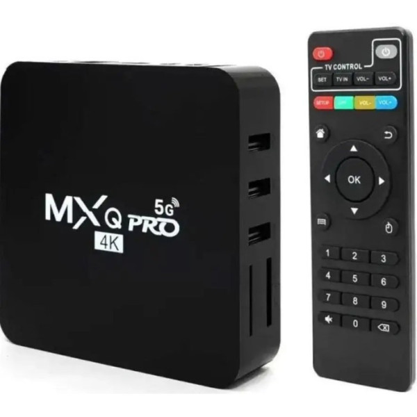 Смарт-ТВ приставка Android TV Box MXQ 4K Pro 5G 4/64 ГБ Wi-Fi 4K пульт в комплекте