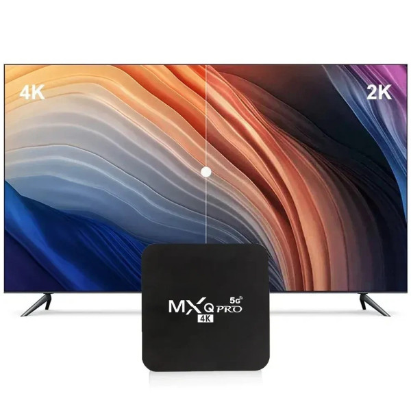 Смарт-ТВ приставка Android TV Box MXQ 4K Pro 5G 4/64 ГБ Wi-Fi 4K пульт в комплекте