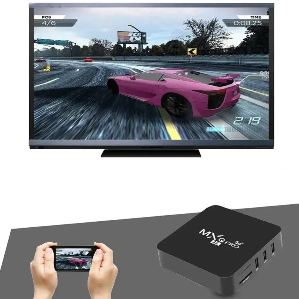 Смарт-ТВ приставка Android TV Box MXQ 4K Pro 5G 4/64 ГБ Wi-Fi 4K пульт в комплекте