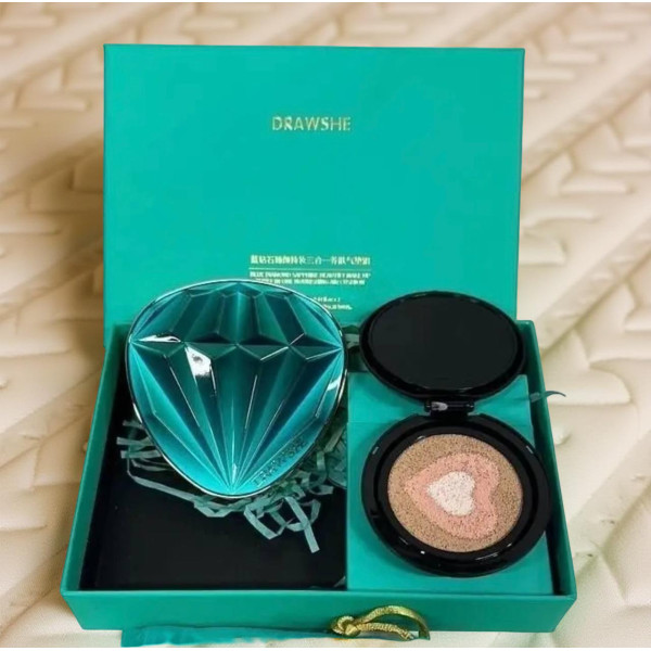 Трехцветный тональный кушон Drawshe Emerald Crystal Glow увлажнение сменный блок 24 г