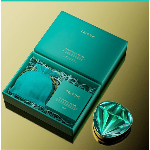 Трехцветный тональный кушон Drawshe Emerald Crystal Glow увлажнение сменный блок 24 г