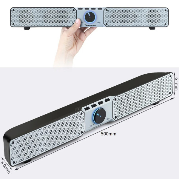 Портативная Bluetooth колонка Q10 поворотная регулировка громкости TF USB AUX микрофон
