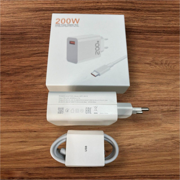 Адаптер USB с кабелем USB-C 200W зарядка для всех устройств